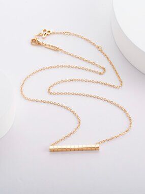 Chopard Ice Cube Collection 18k Rose Gold Square Necklace
